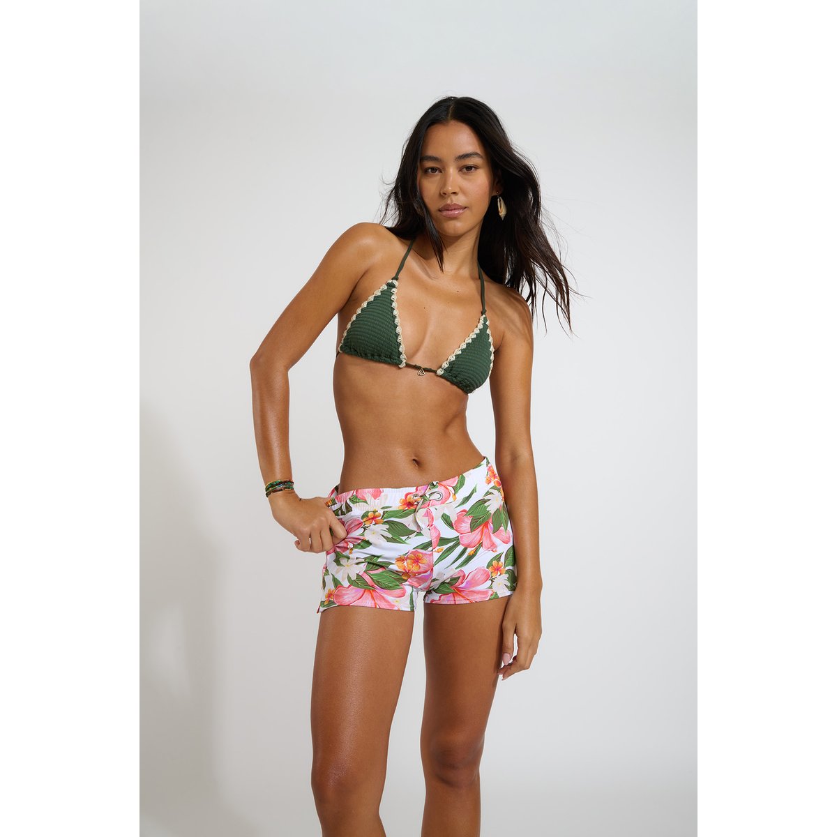 Short beachwear Tiwi - TAHITI blanc, BANANA MOON