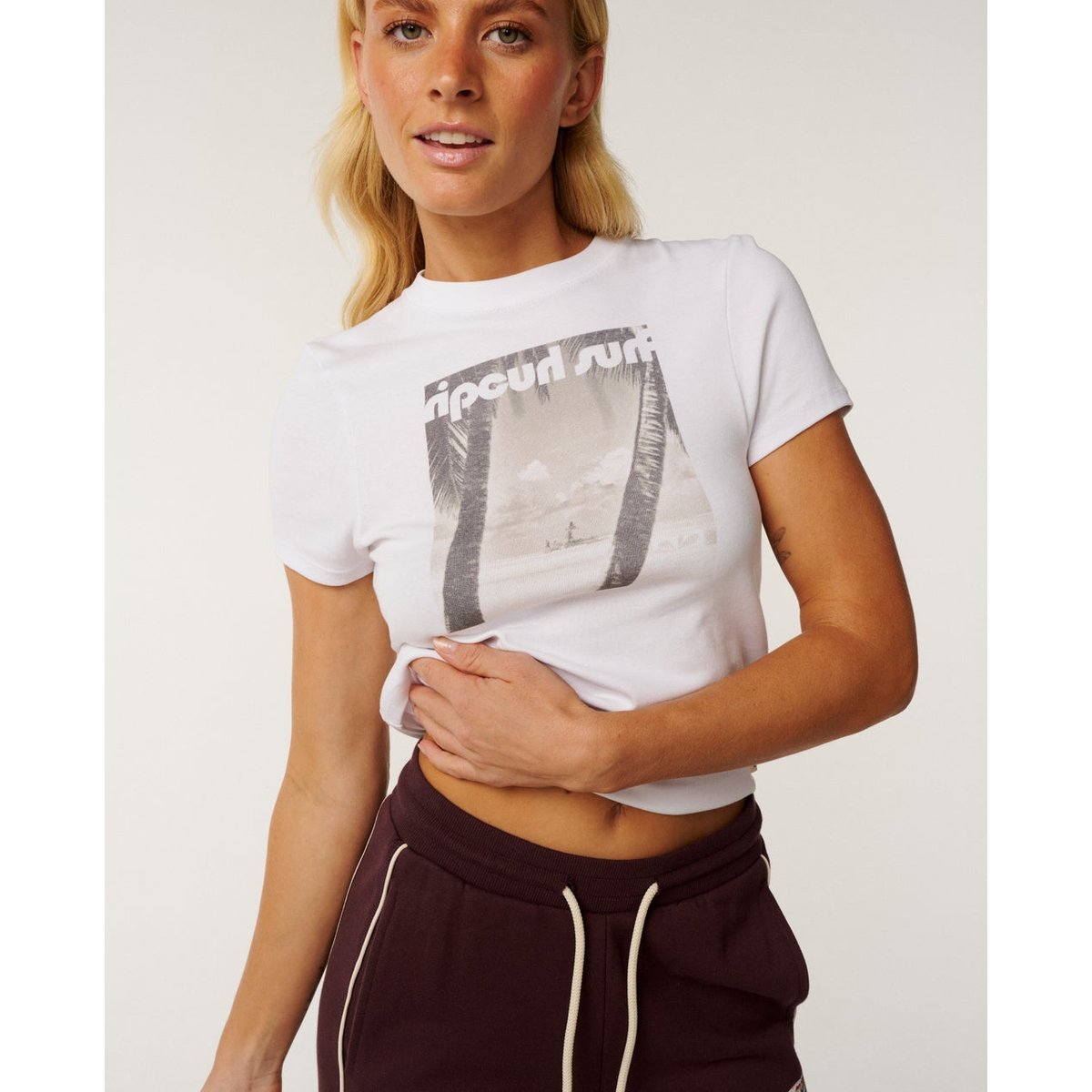 T-shirt ajusté PARAISO blanc, RIP CURL