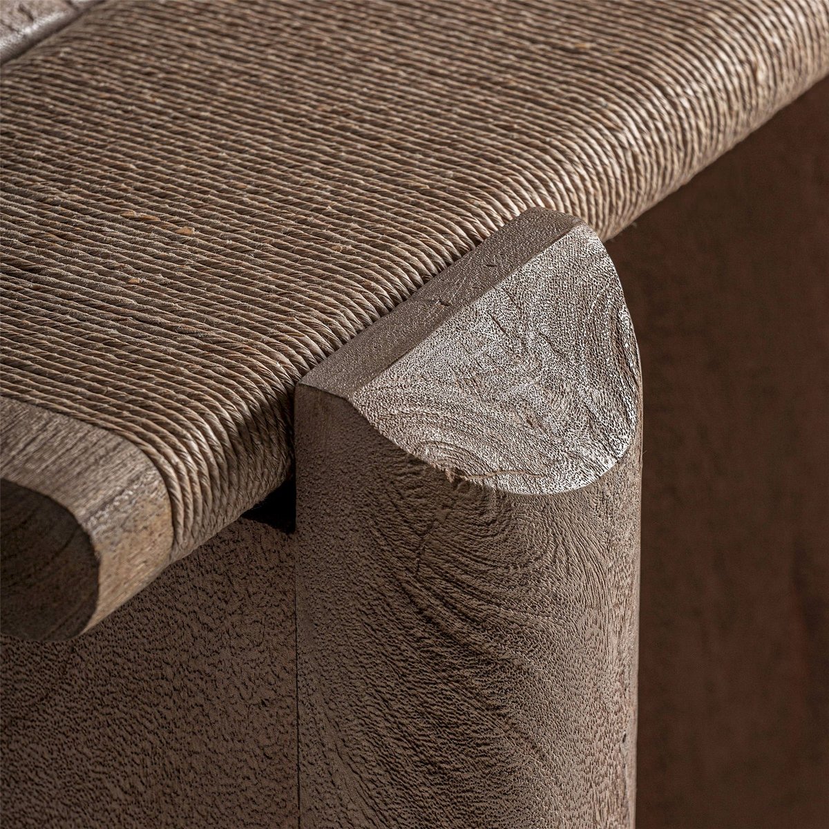 Table basse en manguier finition vieilli brun clair finition vieilli, RECOLLECTION