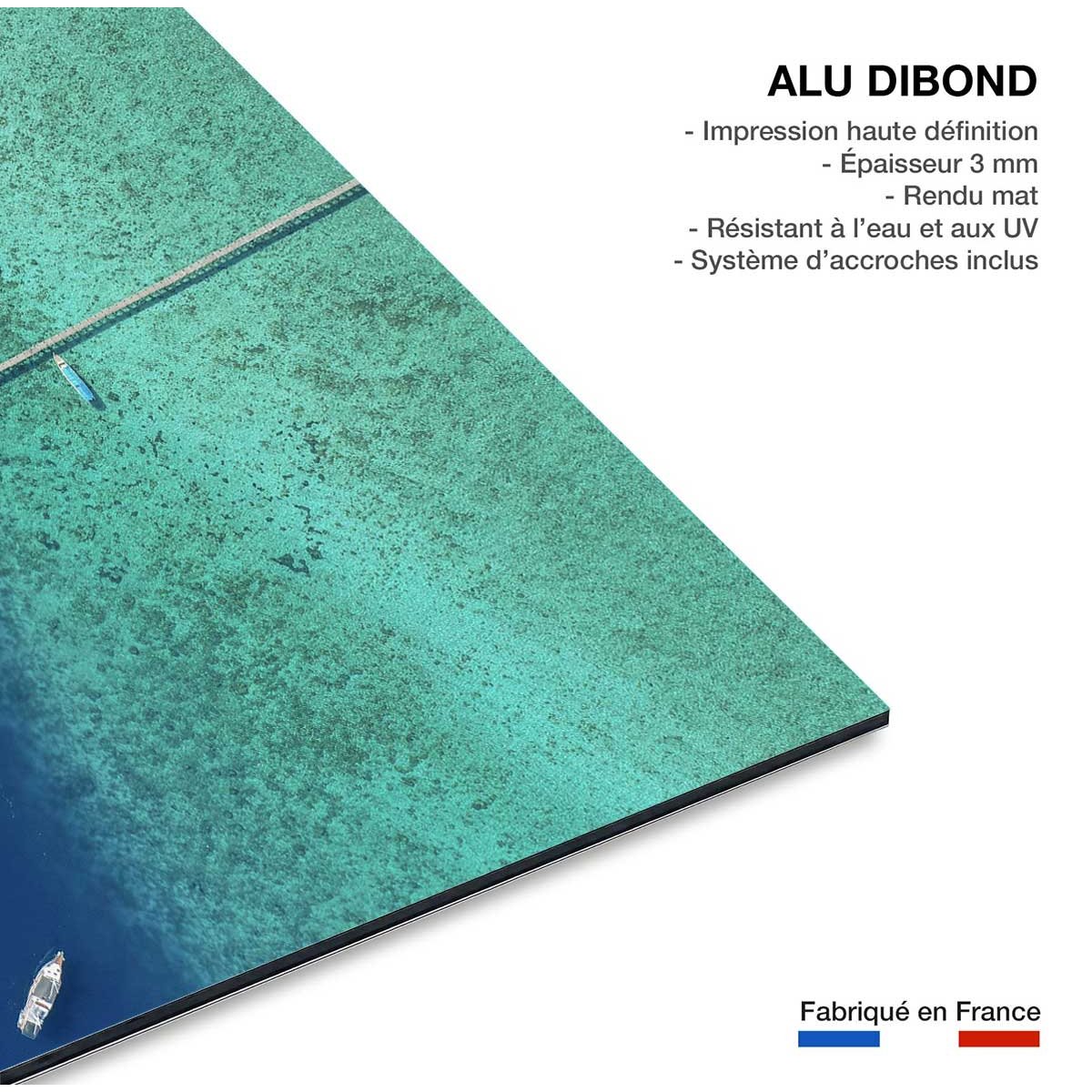 Tableau blue lagoon tableau alu dibond, HEXOA