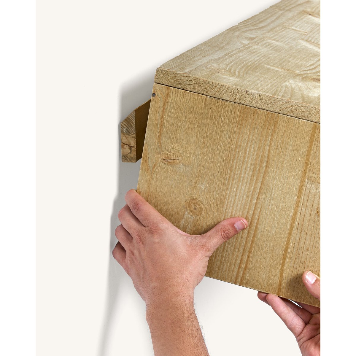 Console murale d’entrée en bois naturel - GINA olivier, HANNUN
