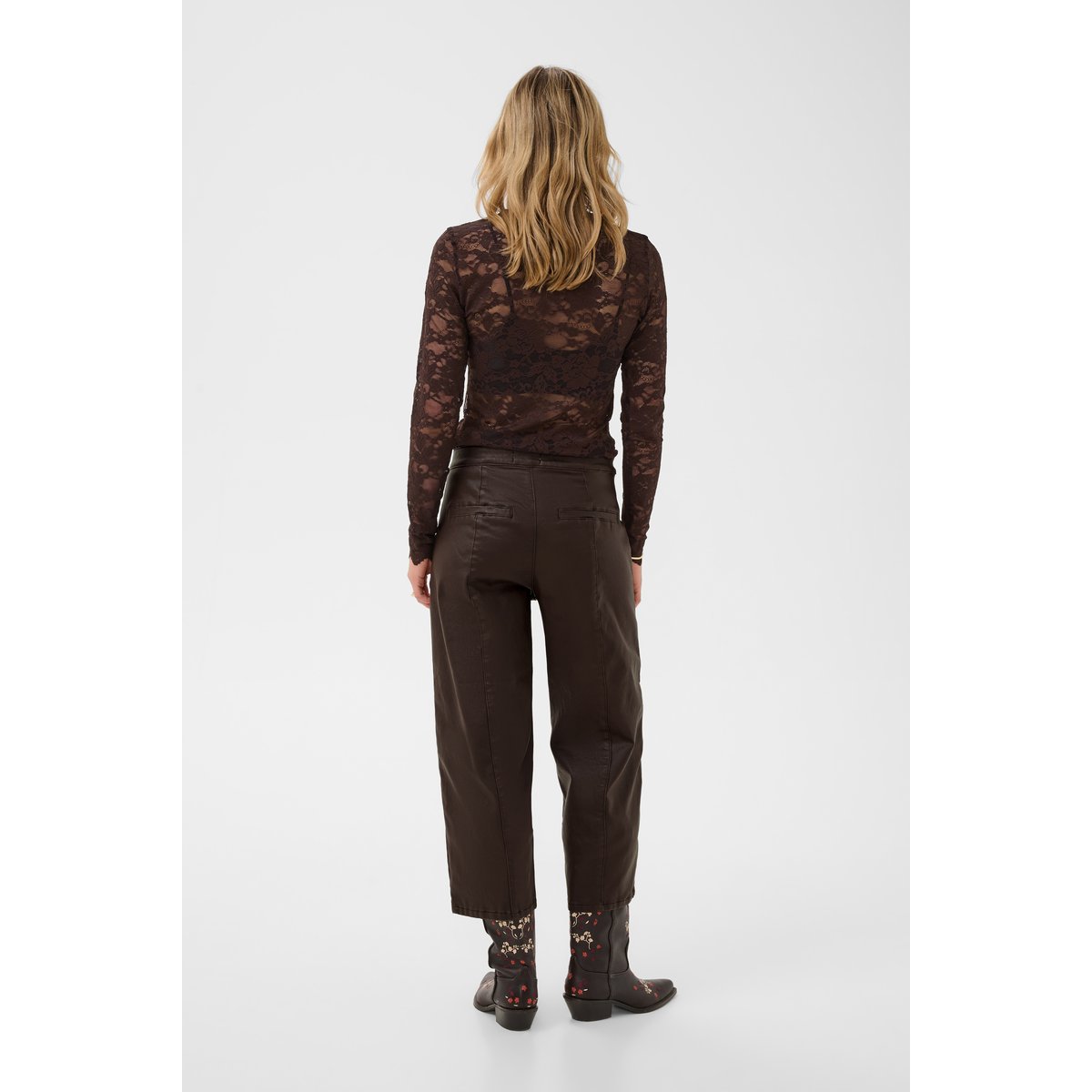 Pantalon casual marron java, CREAM