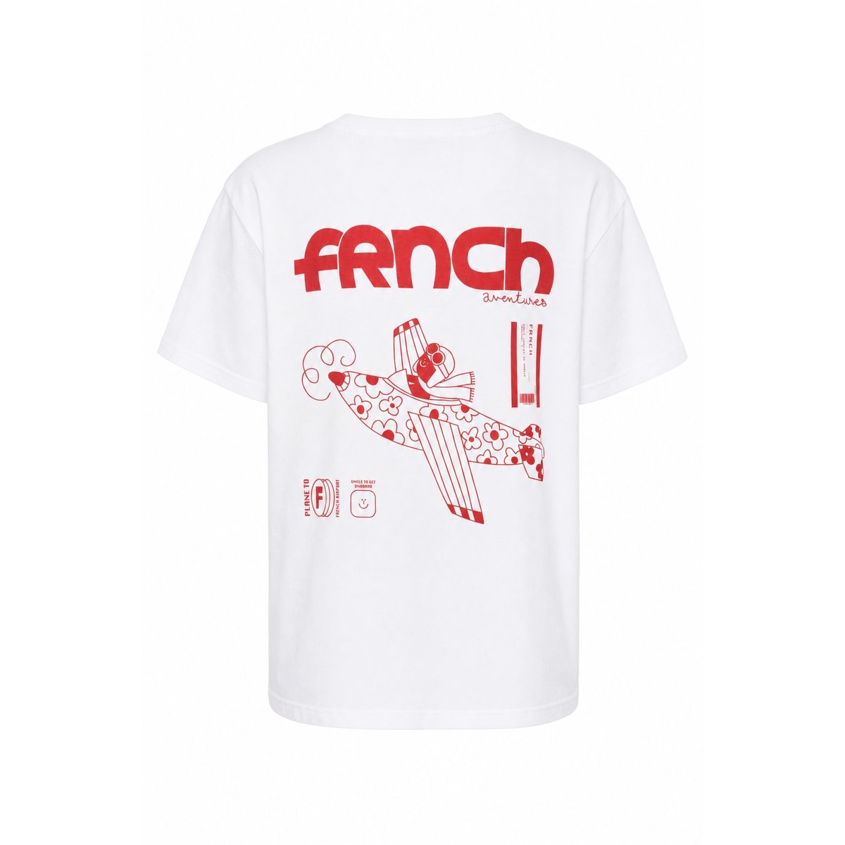 T-shirt Aventures en coton AVENTURES blanc, FRNCH