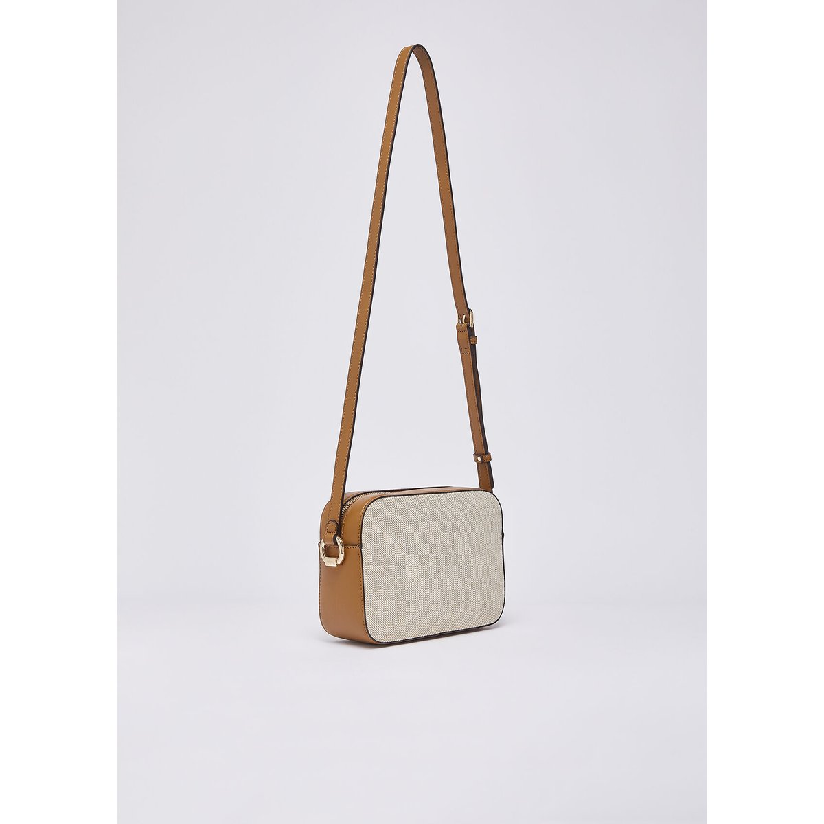 Sac à bandoulière moyen modèle en jute beige, LIU JO