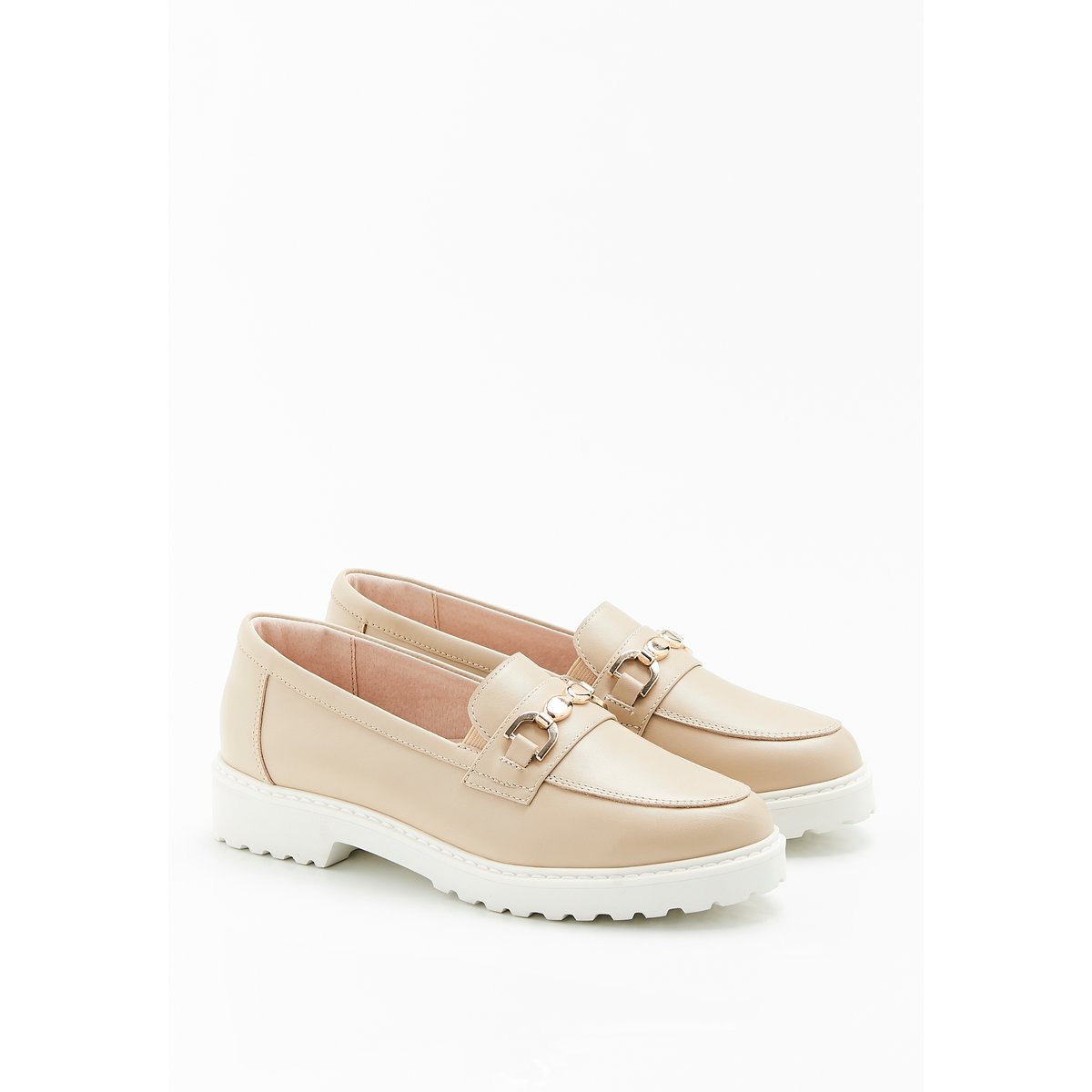 Mocassins détails strass Amortyl marron beige, DAMART