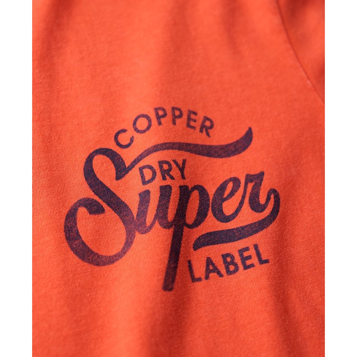 T-shirt à motif Copper Label sur la poitrine rouille orange denim co, SUPERDRY