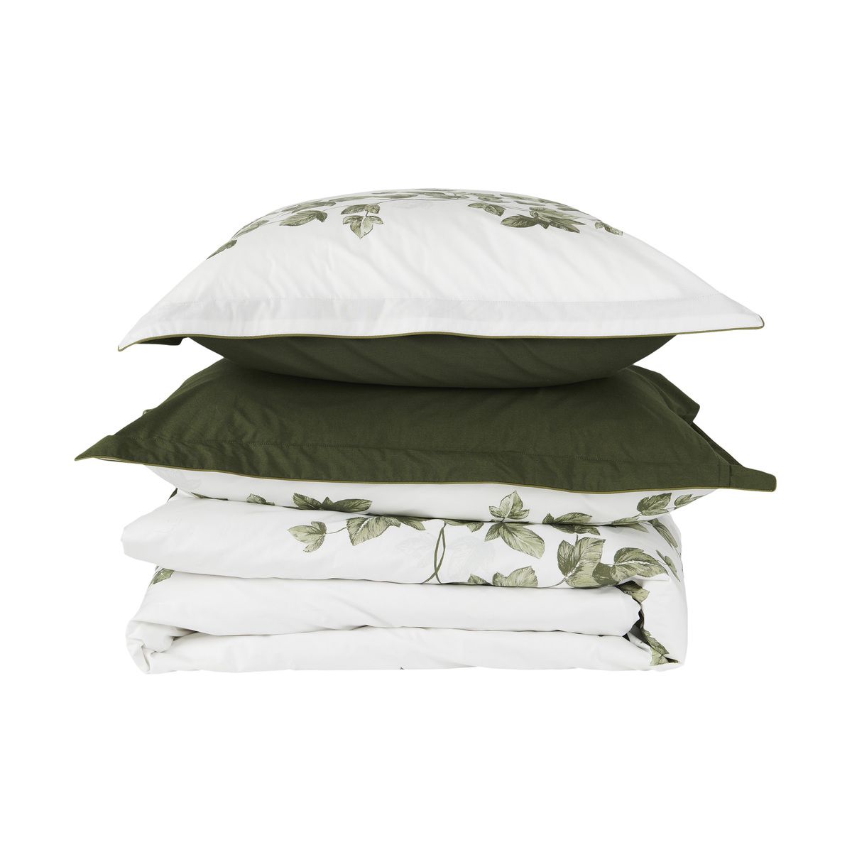 Housse De Couette Percale De Coton - LIERRE feuillage, TRADITION DES VOSGES
