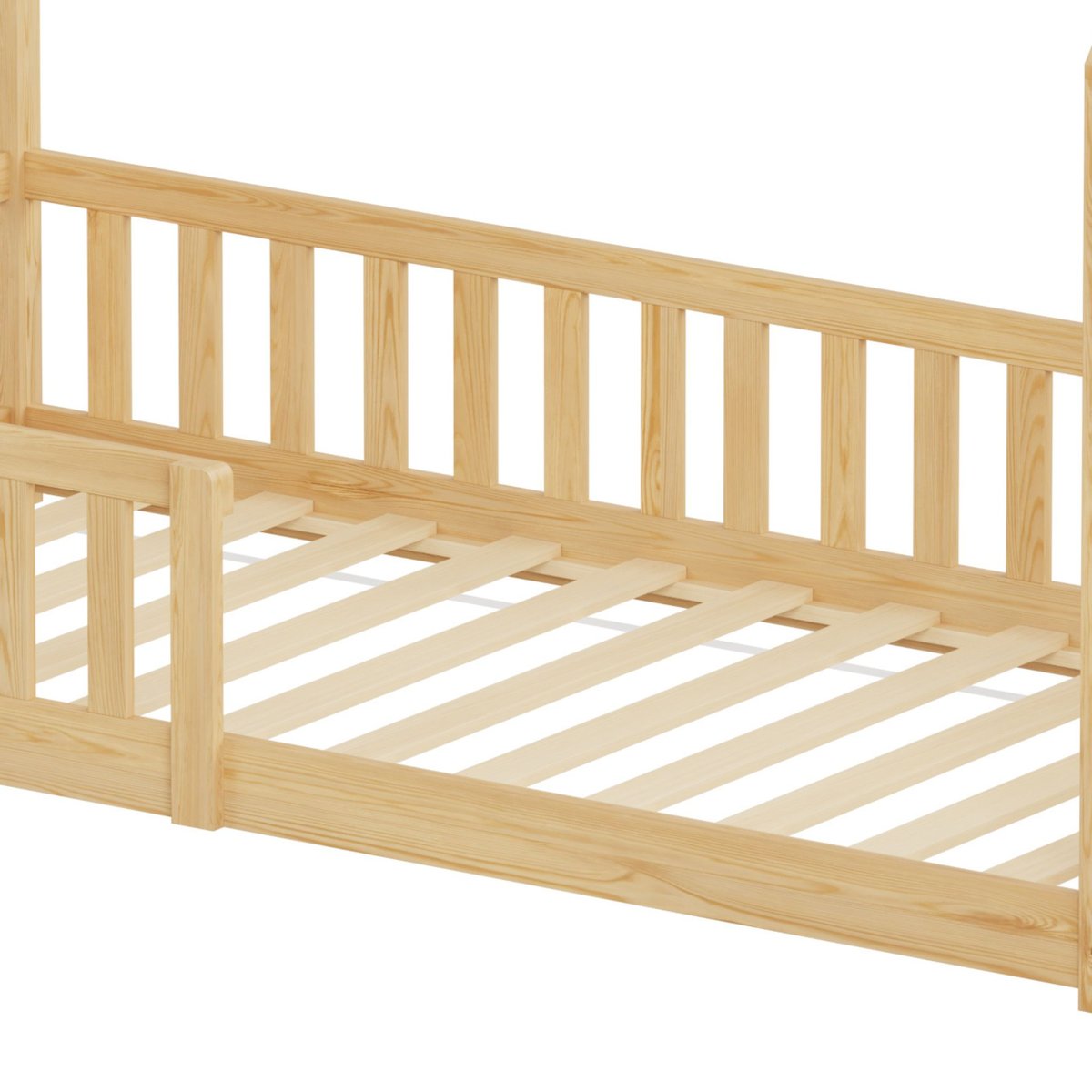 Lit cabane enfant en bois de pin naturel, TERRE DE NUIT