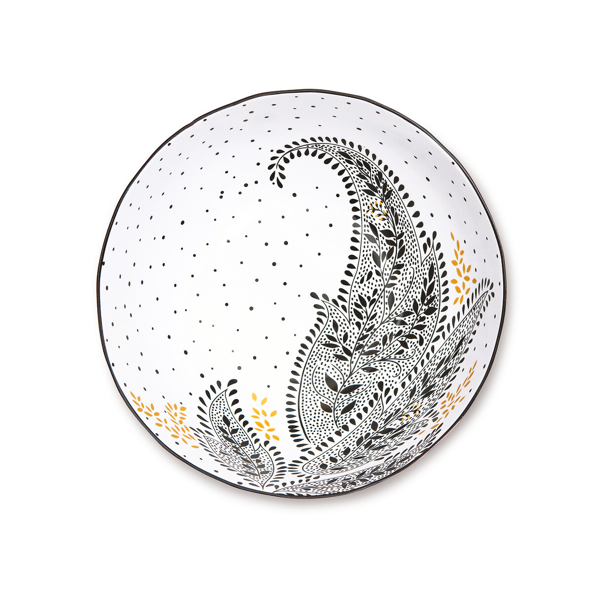 Set of 2 Artisanne Noir Large Bowls white, SARA MILLER