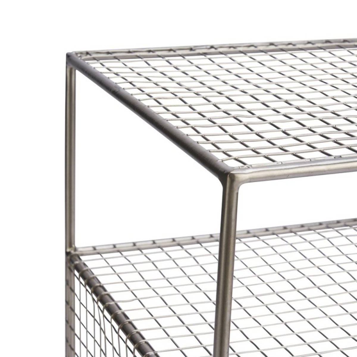 Meuble rangement étagère à poser métal argent, MADAM STOLTZ