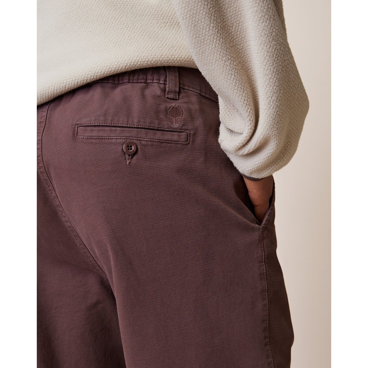 Chino en toile renforcée violet grisé, FAGUO