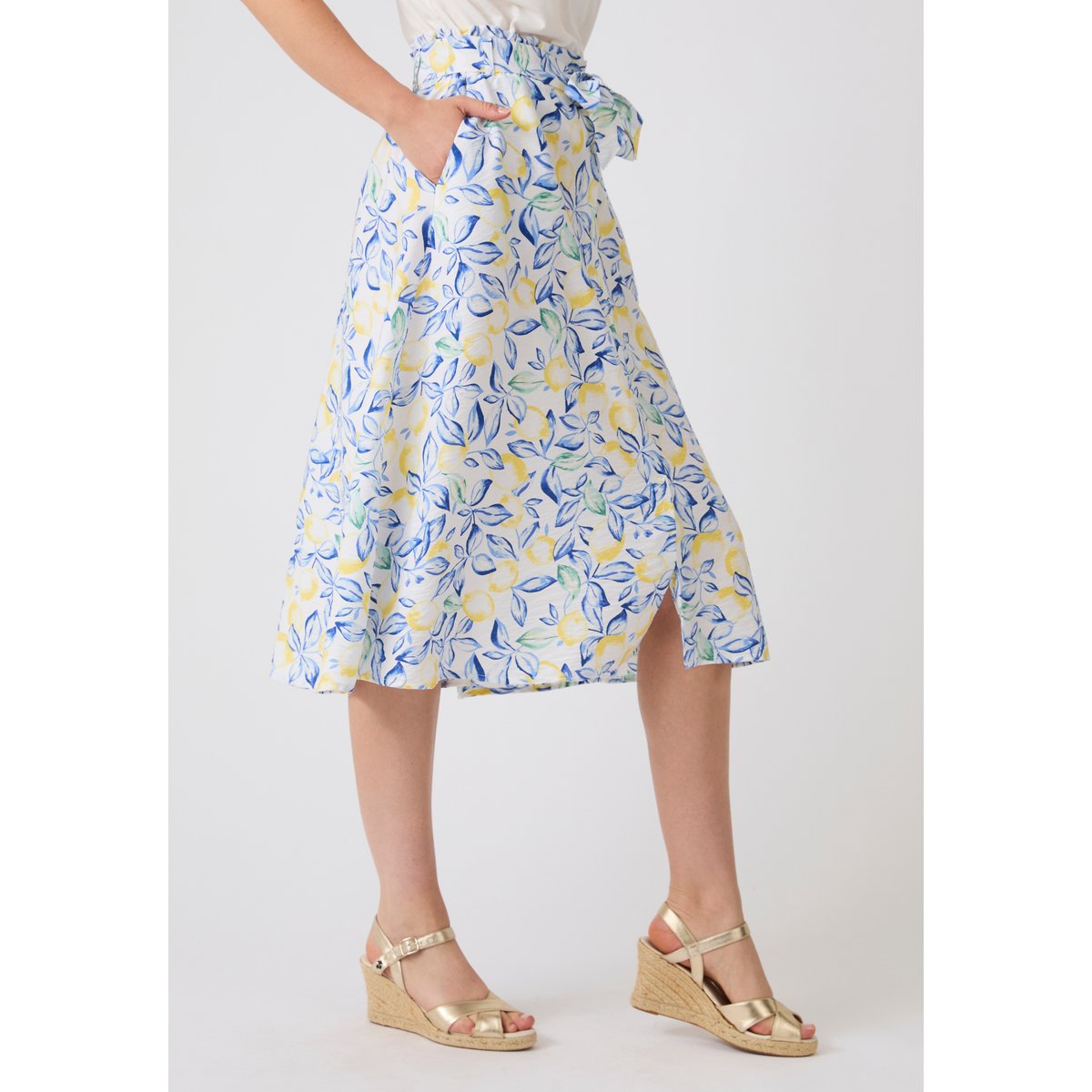 Jupe Climatyl boutonnée blanc imp., DAMART