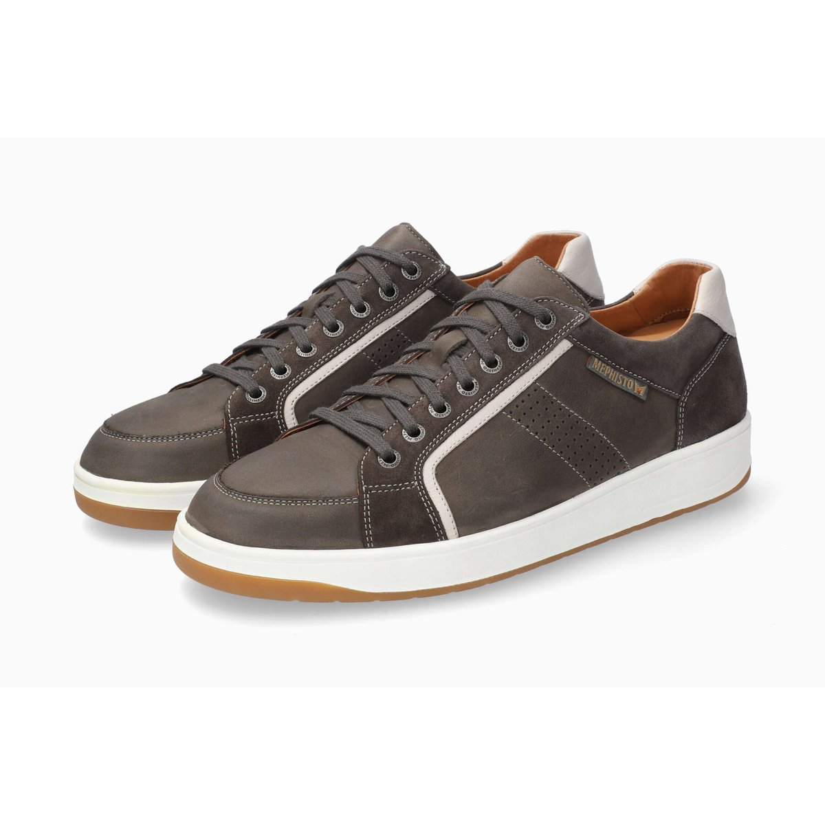 Baskets en cuir HARRISON gris 5136, MEPHISTO