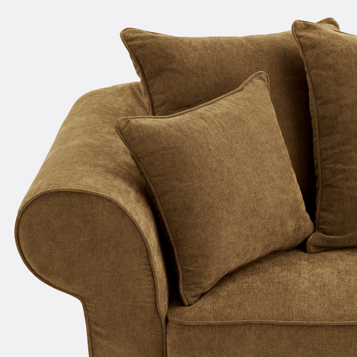 Canapé 2, 3, ou 4 places, déhoussable, en polyester chiné, ADELIA bronze, LA REDOUTE INTERIEURS