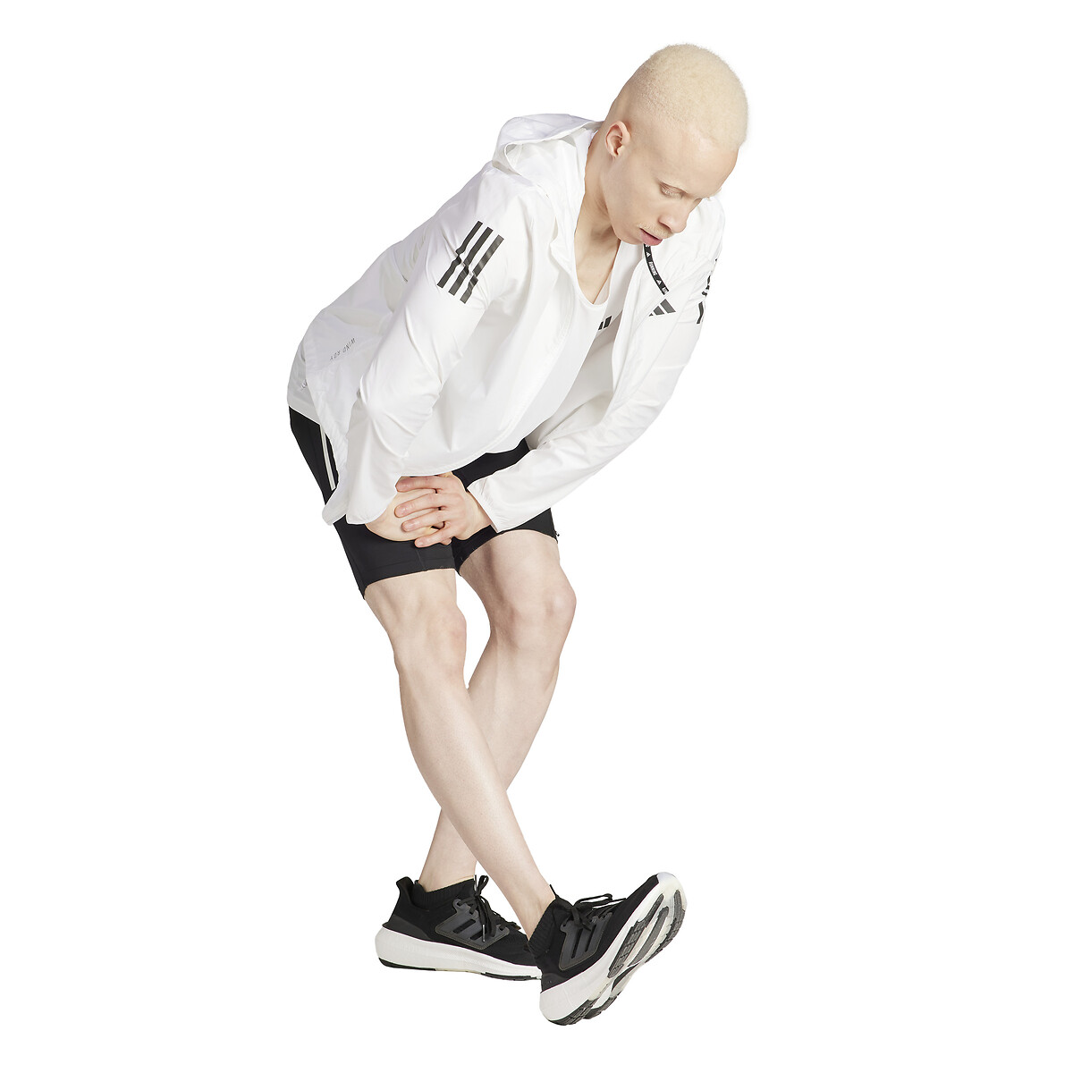 Small Logo Running Jacket with 3-Stripes 90010465, adidas Performance