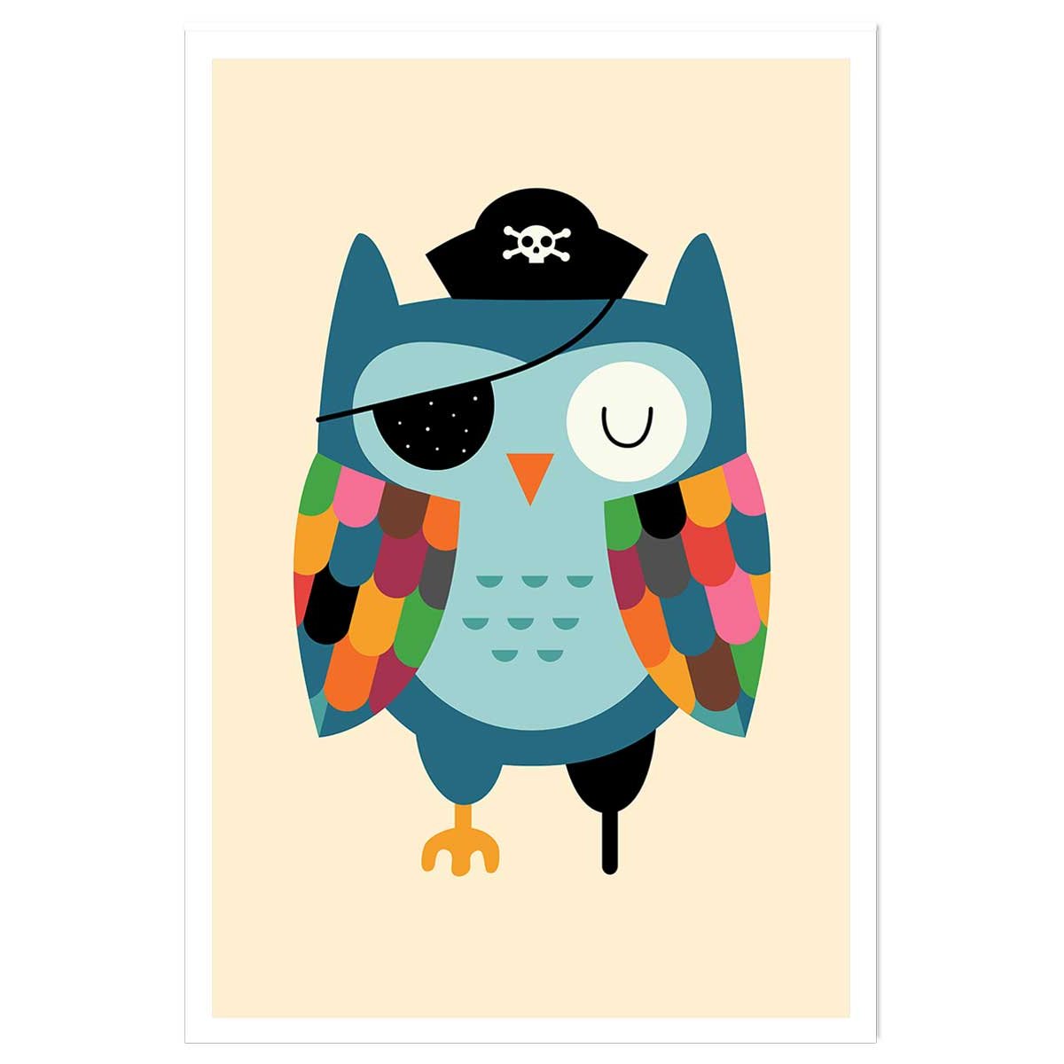 Affiche capitaine hibou affiche seule, HEXOA