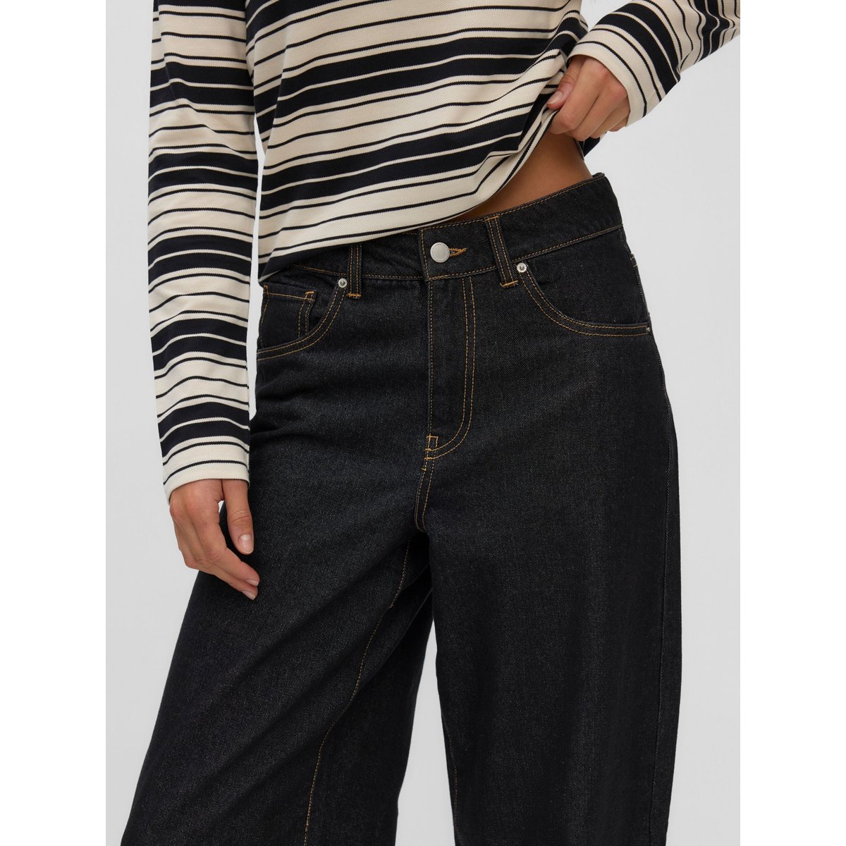 Jean Baggy Fit dark grey denim 1, VERO MODA