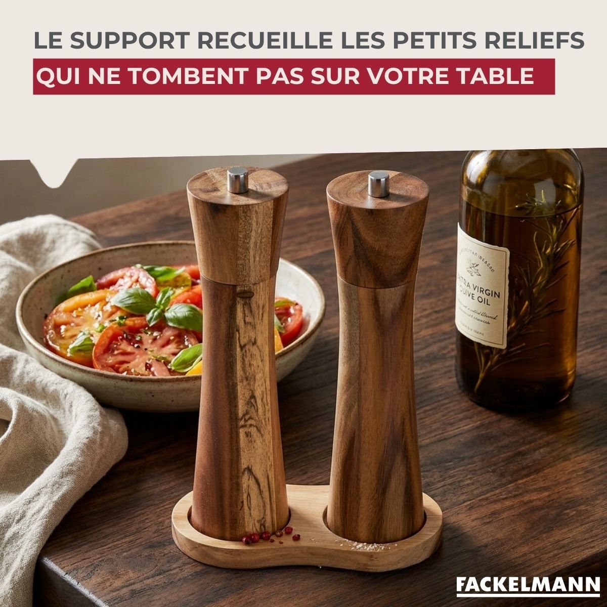 Set moulin à poivre et sel en bois ACACIA bois, FACKELMANN