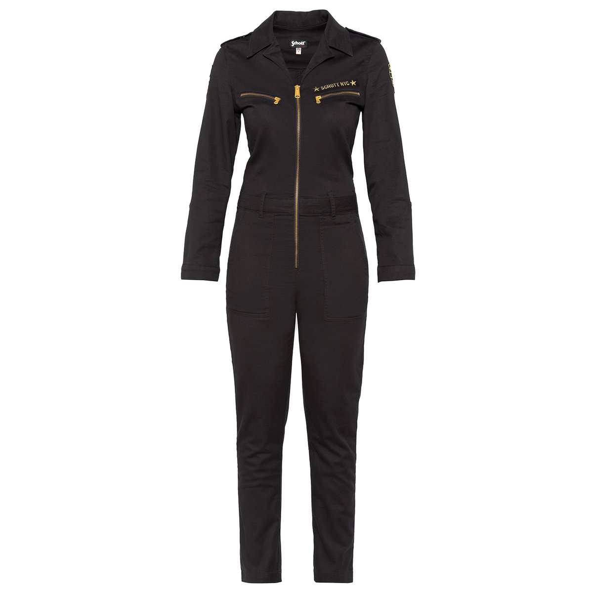 Combinaison légère et badgée noir, SCHOTT