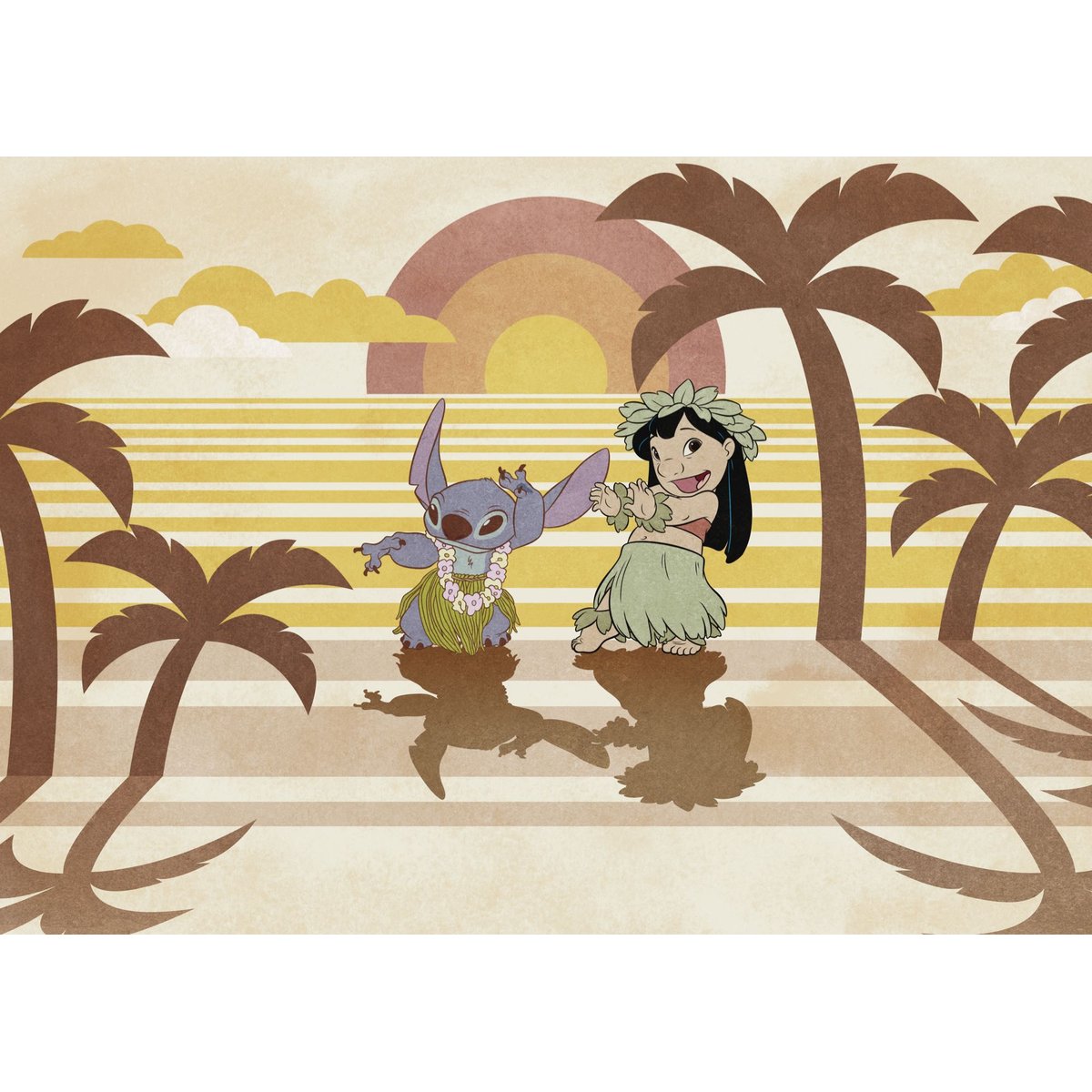 Papier peint Komar - Disney Lilo and Stitch Hula Harmony - 350 x 250 cm couleur unique, HEXOA