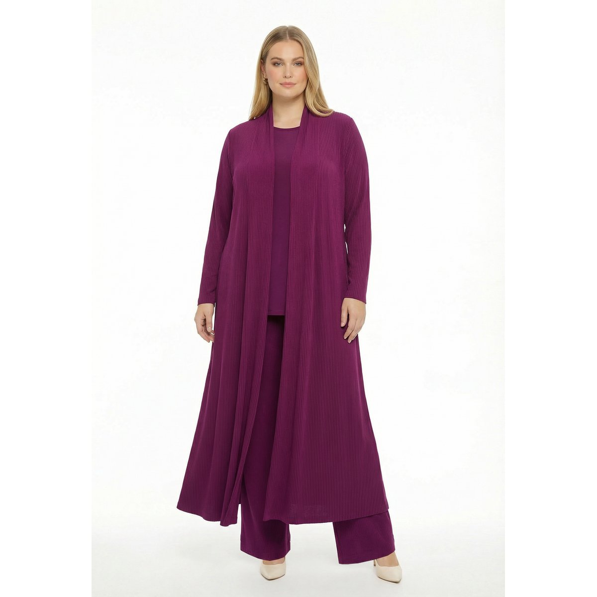 Cardigan avec manches longues violet, YOEK