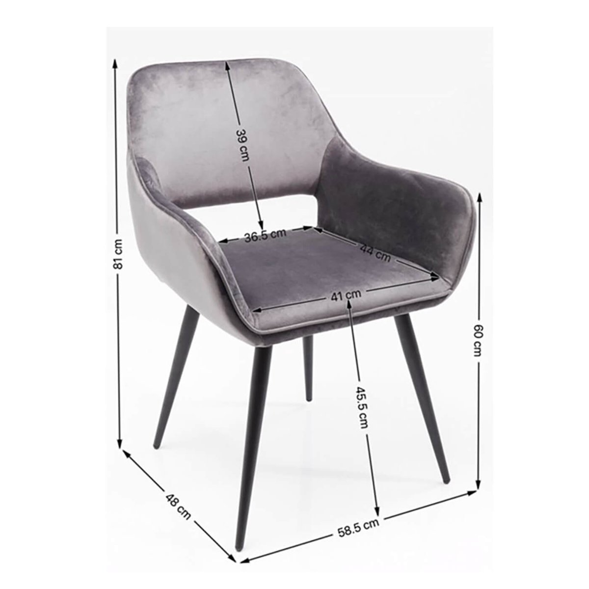 Chaise avec accoudoirs en polyester bouclé, SAN FRANCISCO beige, KARE DESIGN