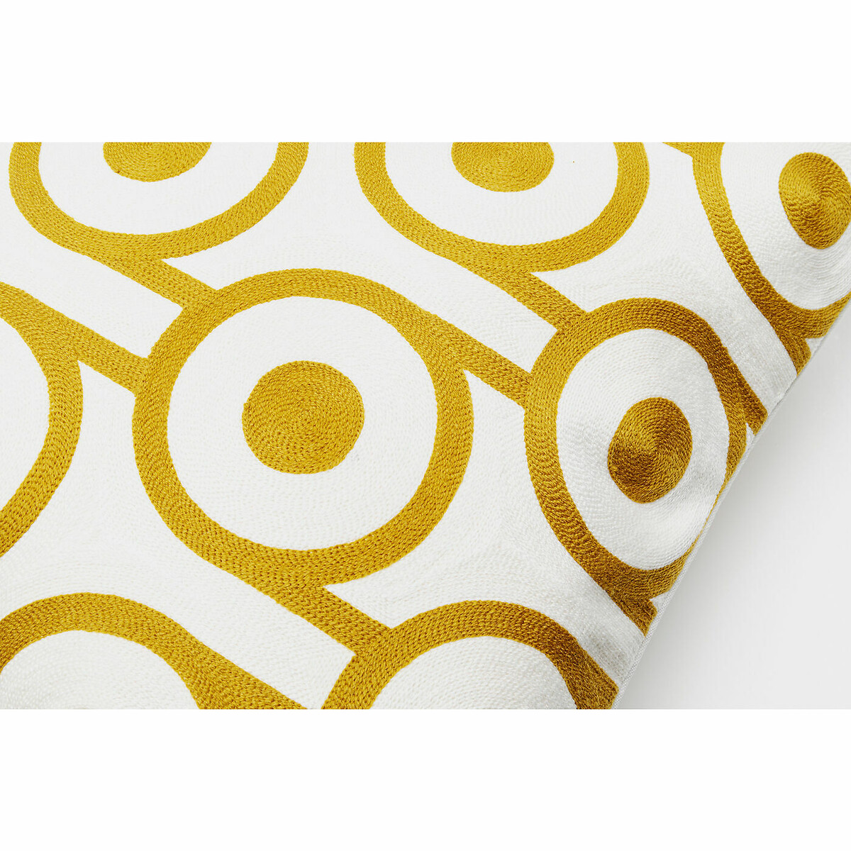 Coussin Catena Circle 50x50cm jaune, KARE DESIGN