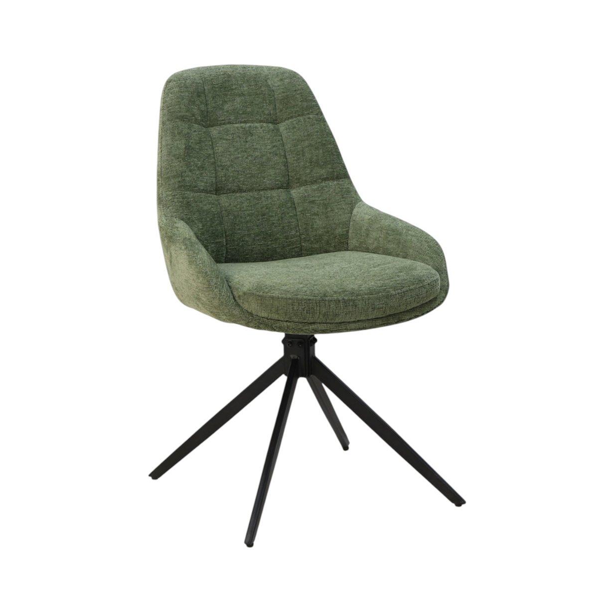 Chaise repas en tissu vert clair, ZAGO