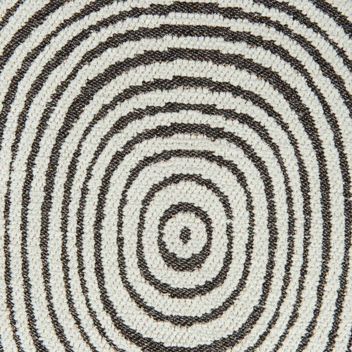 Tapis d'intérieur et extérieur, TABASCO beige ivoire à motifs noirs, RECOLLECTION