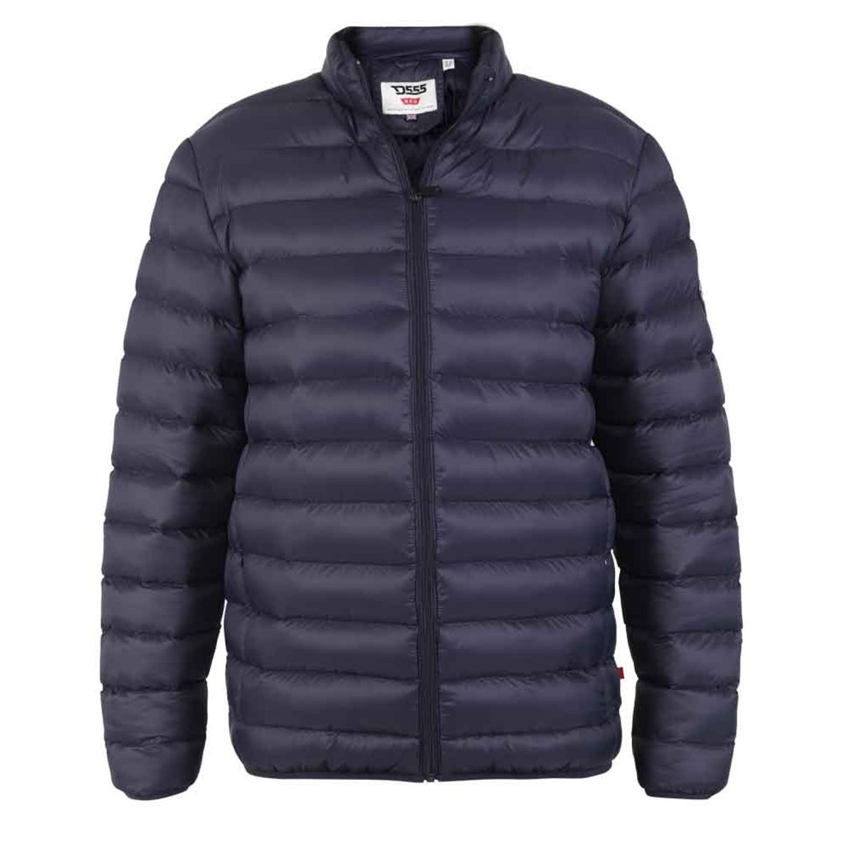 Doudoune unie à col montant grande taille ROWLAND bleu marine, DUKE