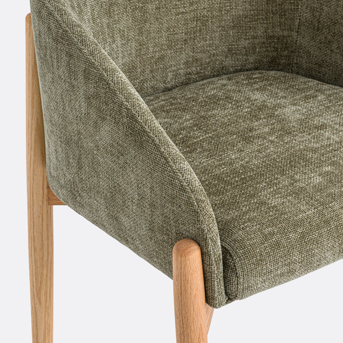 Sillón de comedor en tejido texturizado, Beca verde, LA REDOUTE INTERIEURS