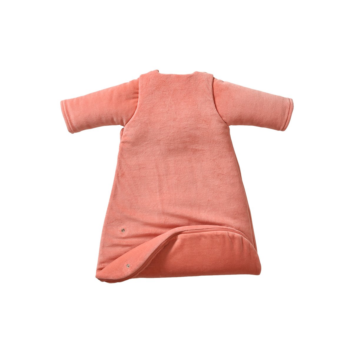 Gigoteuse manches longues velours Cocotte rose pêche, VERTBAUDET