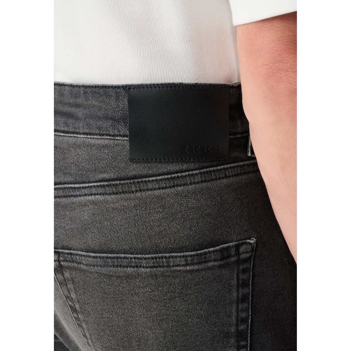 Jean slim droit SERGE noir, IKKS