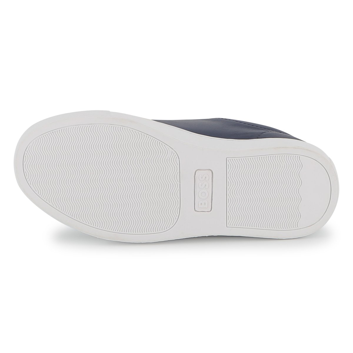 Sneakers in pelle bovina bleu cargo, BOSS KIDSWEAR