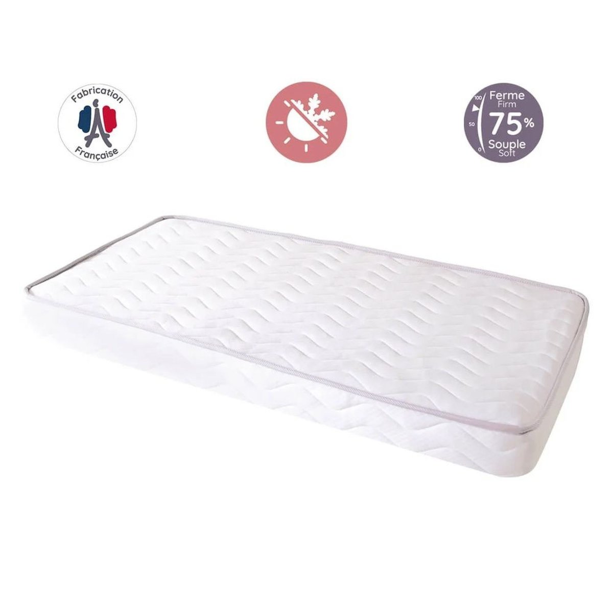 Matelas climatisé blanc, TINEO