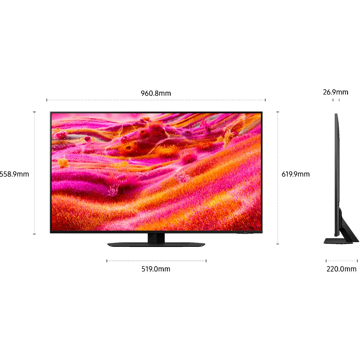 TV Mini LED TQ43QN90F (2025) 43" (109 cm) 4K - 120Hz, Smart TV, anti-reflet noir, SAMSUNG