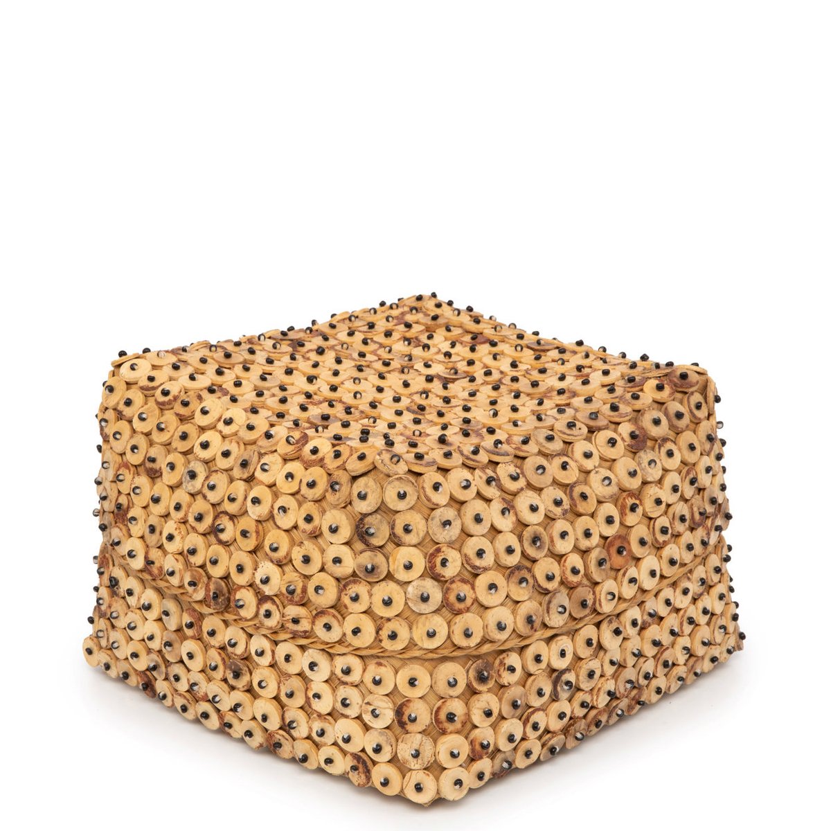 Panier en bambou et noix de coco COCONUT SHELL beige, BAZAR BIZAR