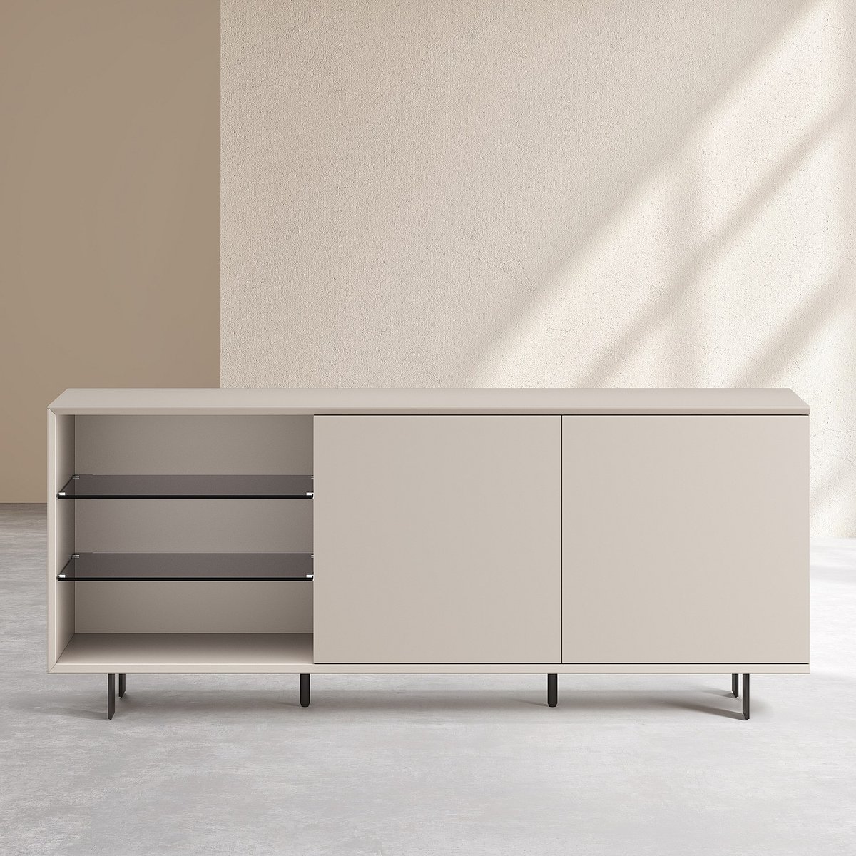 Buffet bois AGNES crème, HABITAT