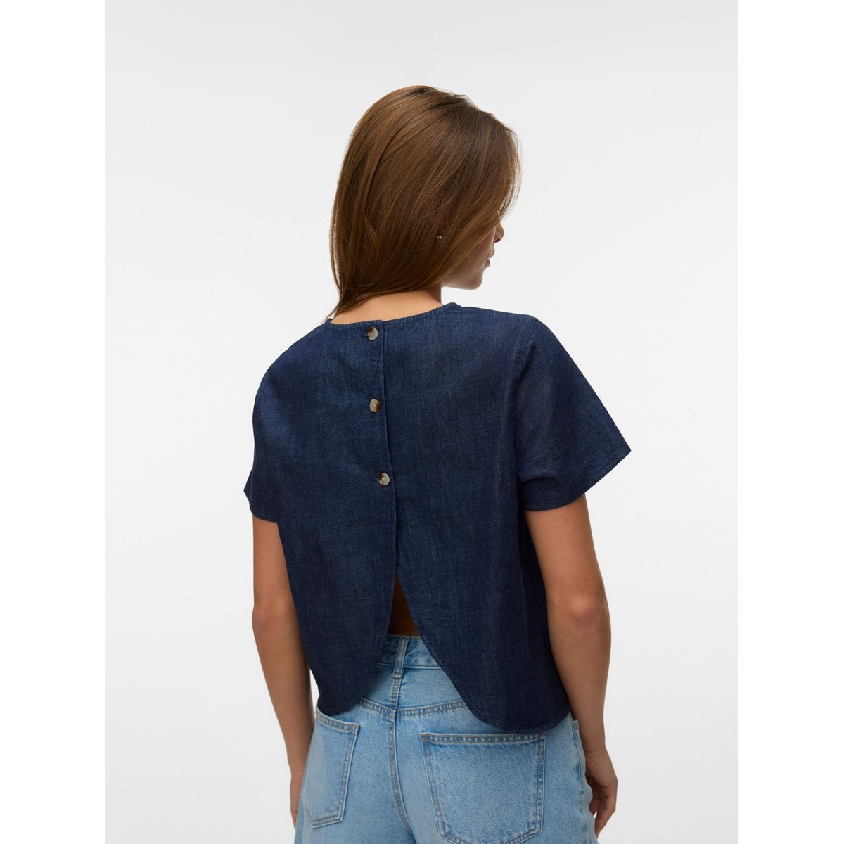 Top bleue - dark blue denim 1, VERO MODA
