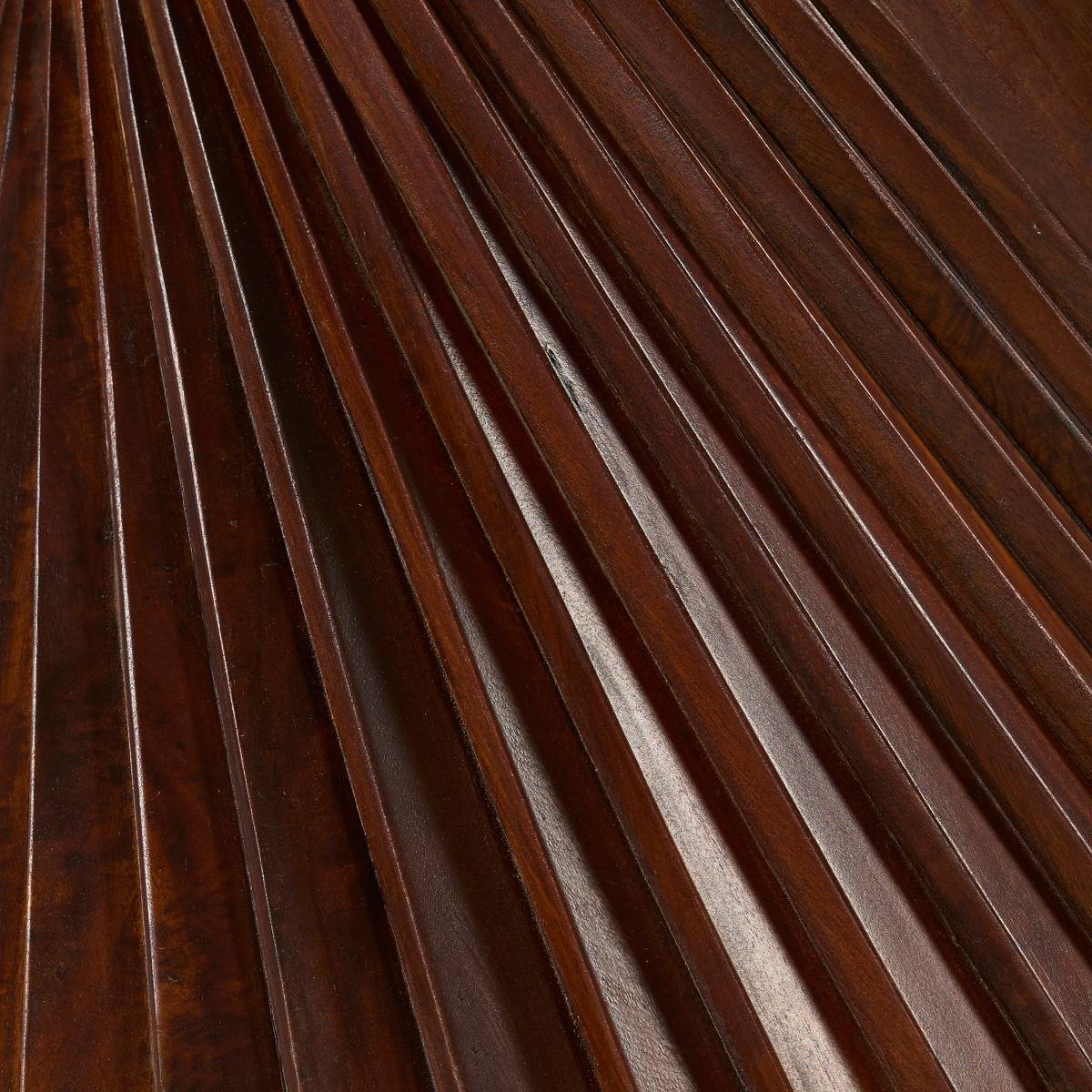 Table à manger ronde en bois de manguier et en céramique MYLAE bois foncé, MADE IN MEUBLES