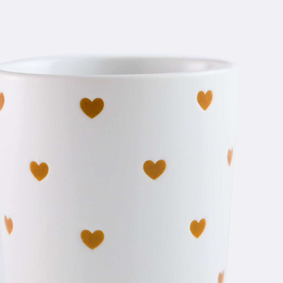 Lot de 2 tasses imprimé cœurs, SCACCO caramel, LA REDOUTE INTERIEURS