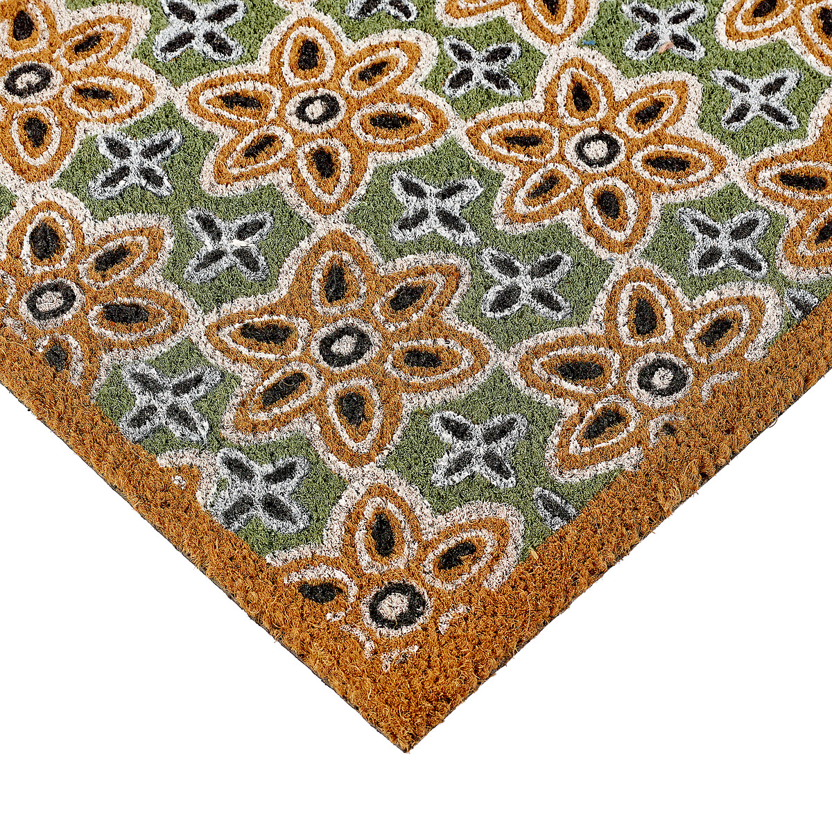 Woodblock Print Doormat sage, MY MAT