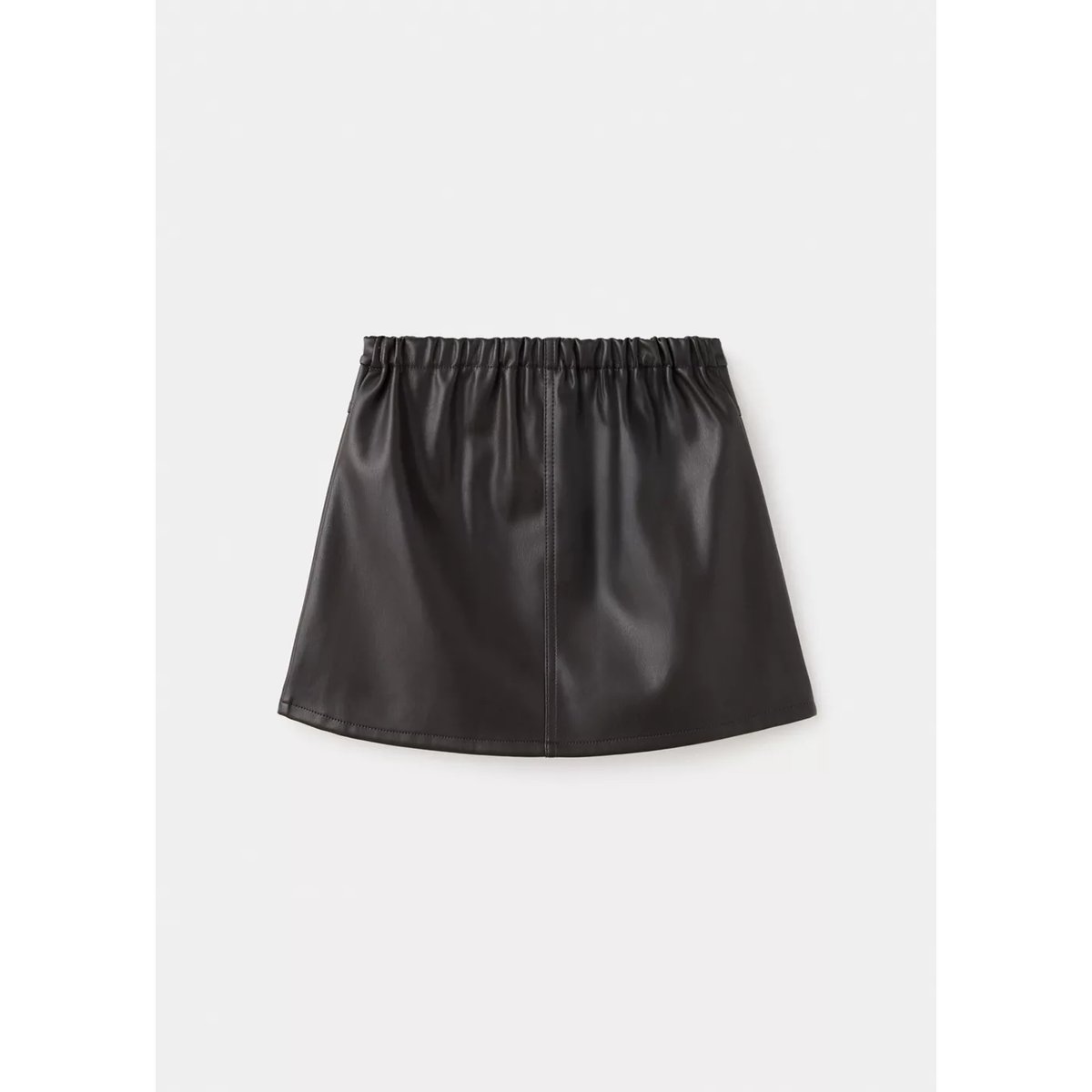 Jupe similicuir plissée marron, MANGO KIDS