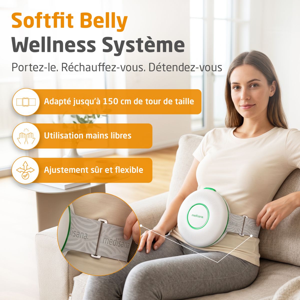 Masseur abdominal BM 100 couleur unique, MEDISANA