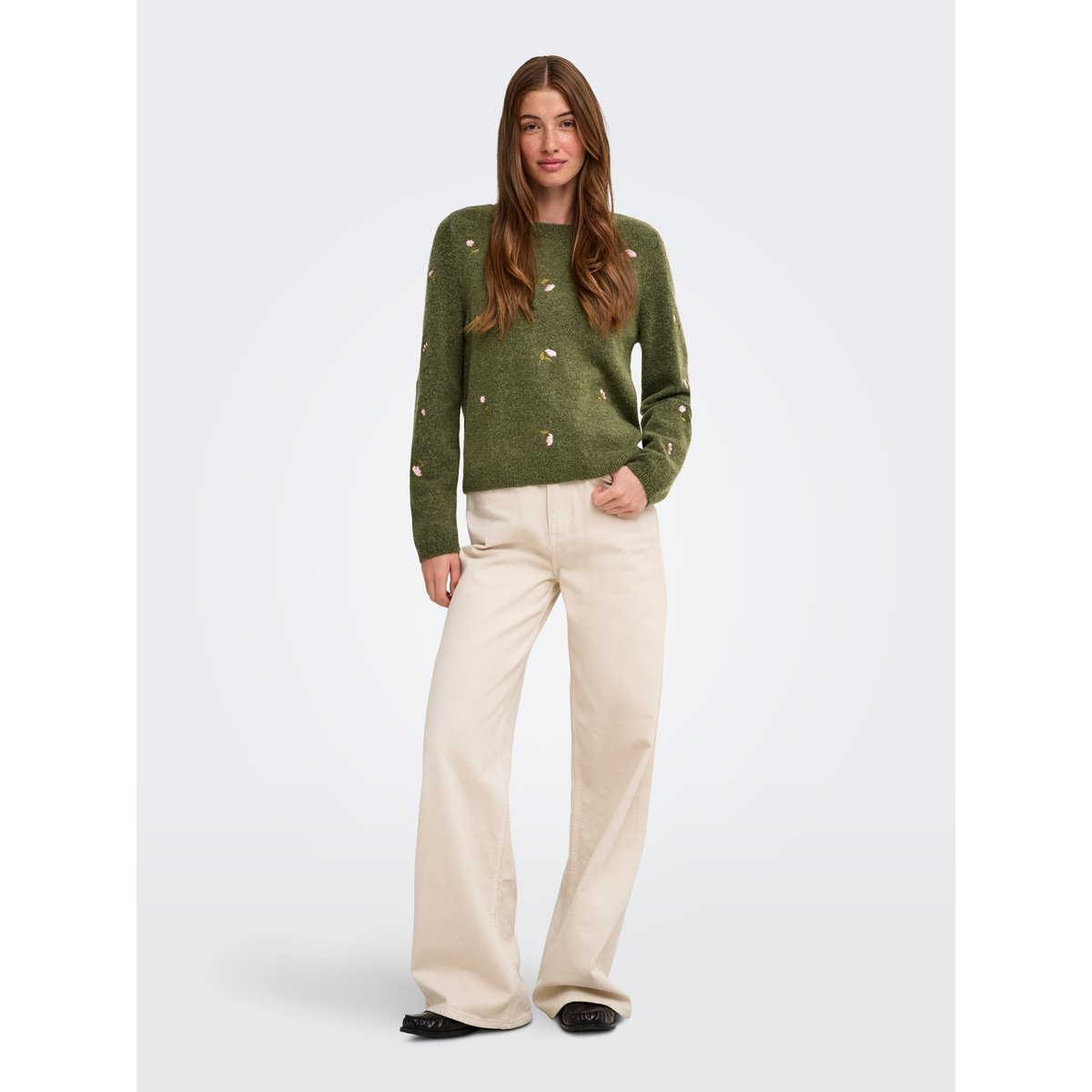 Pull En Maille burnt olive, ONLY