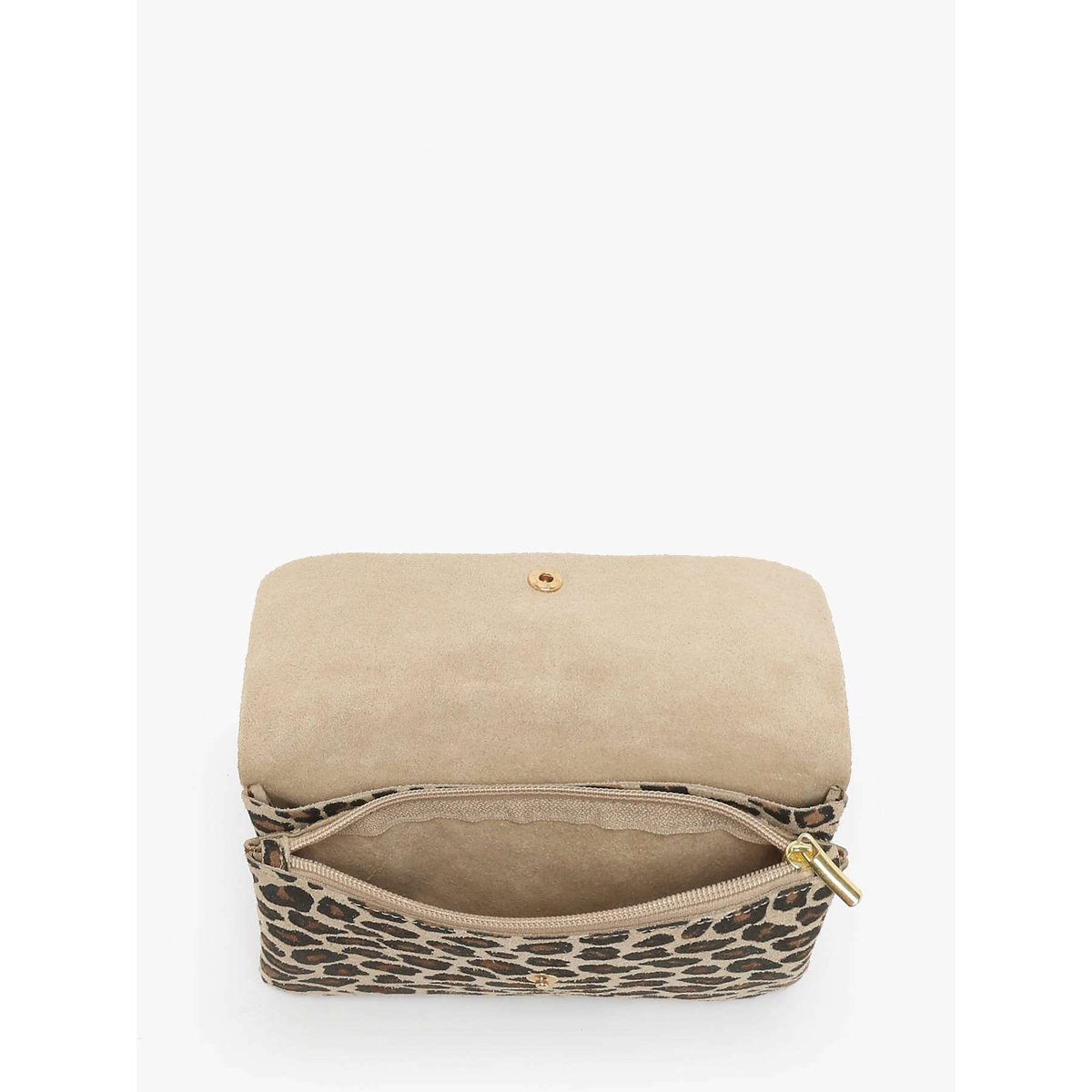 Sac bandoulière Velvet leopardo cuir larice p, MILANO