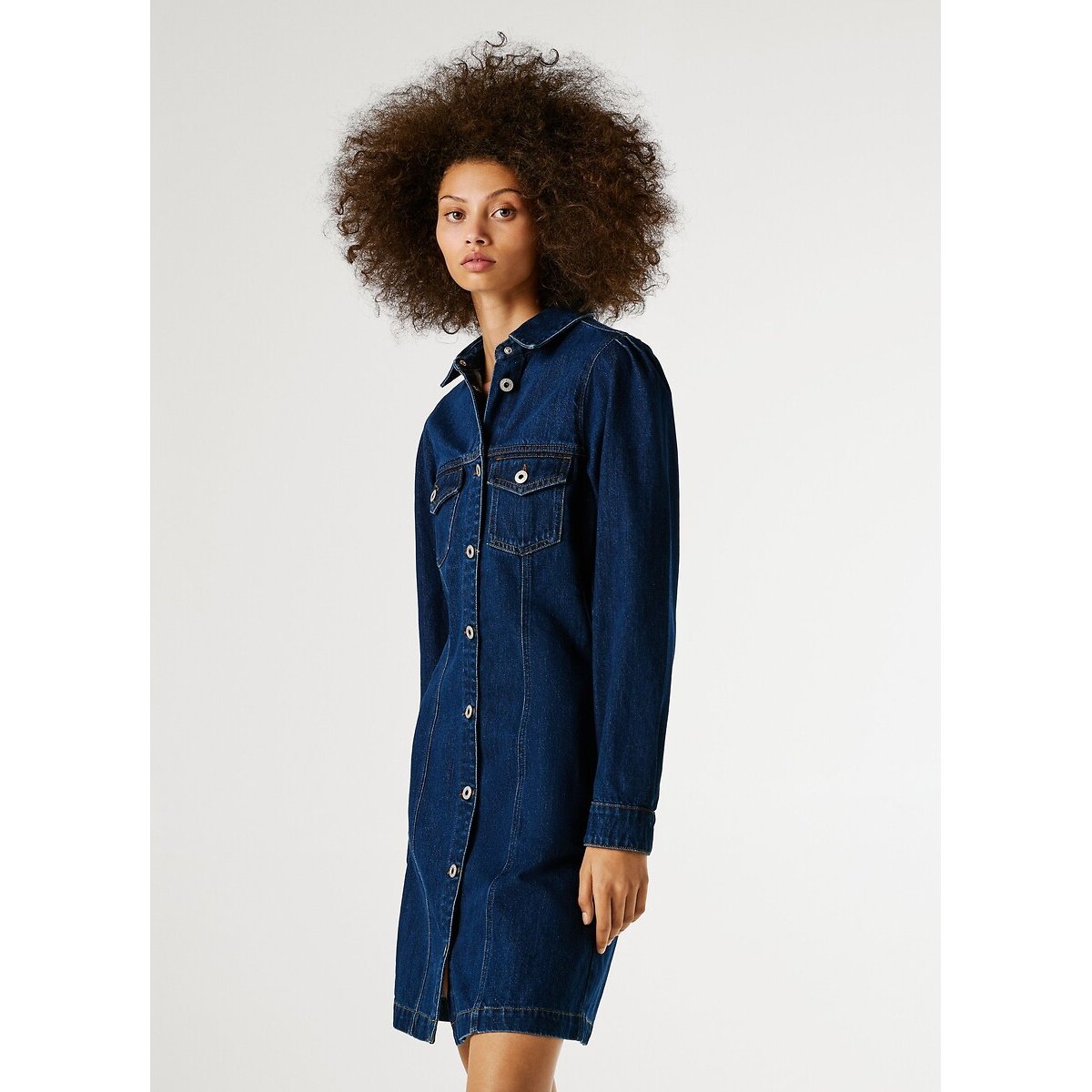 Robe chemise en denim denim brut, PEPE JEANS