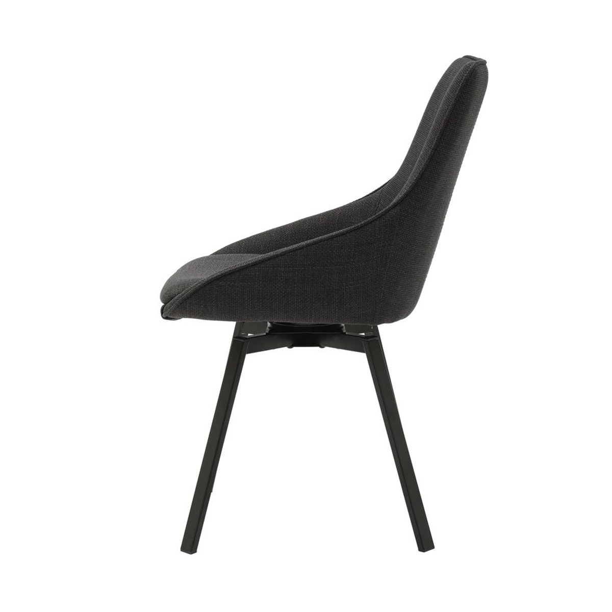 Chaise repas pivotante gris noir, ZAGO