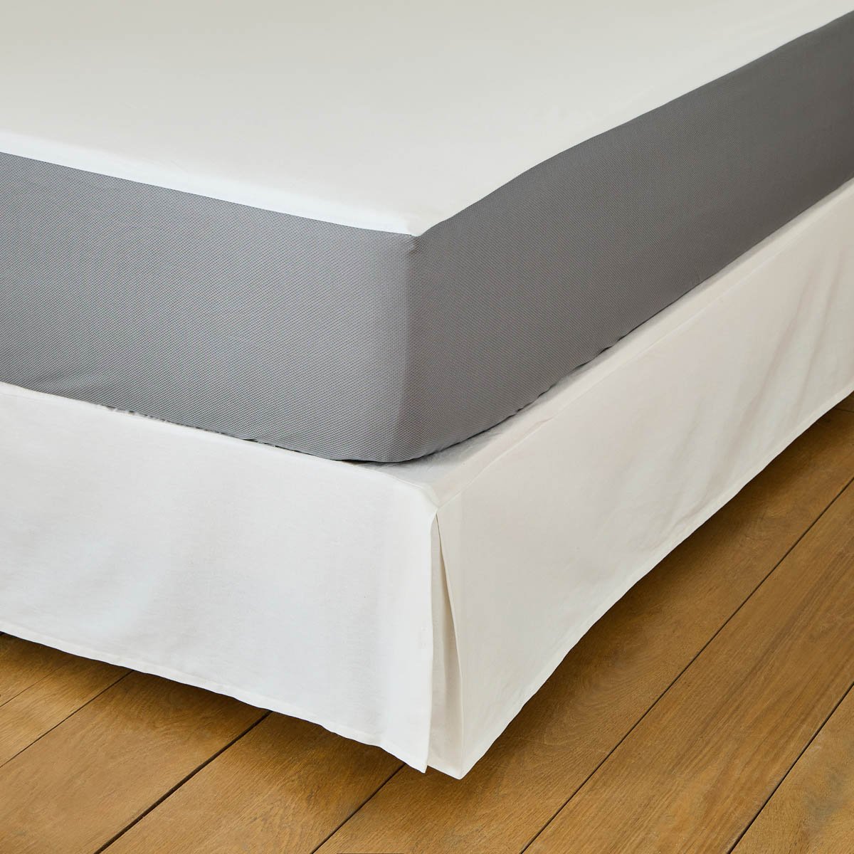 Protège matelas Tencel Mesh blanc, gris clair, DUNLOPILLO