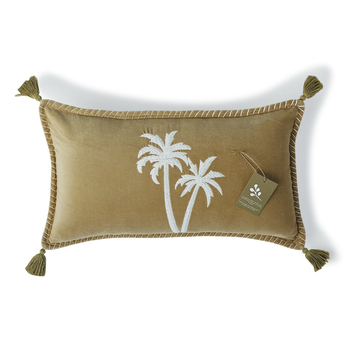 Coussin velours de coton OASIS VELOURS sable, FEBRONIE